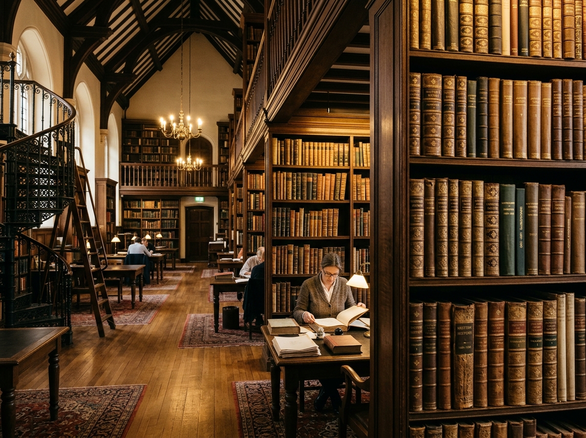 Historical Archival Library Bookshelf